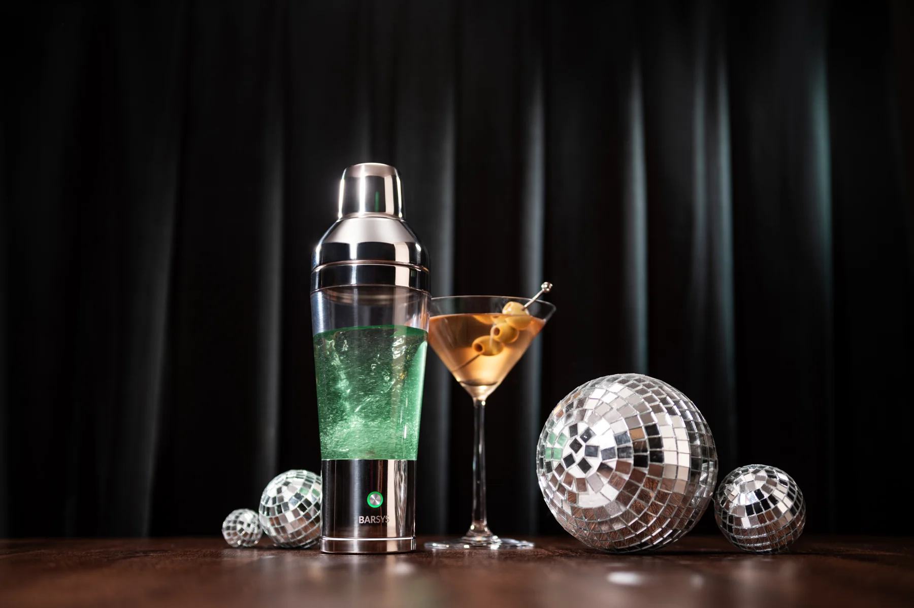 Shaker Pro, a finished cocktail, and the glow of an evening at home