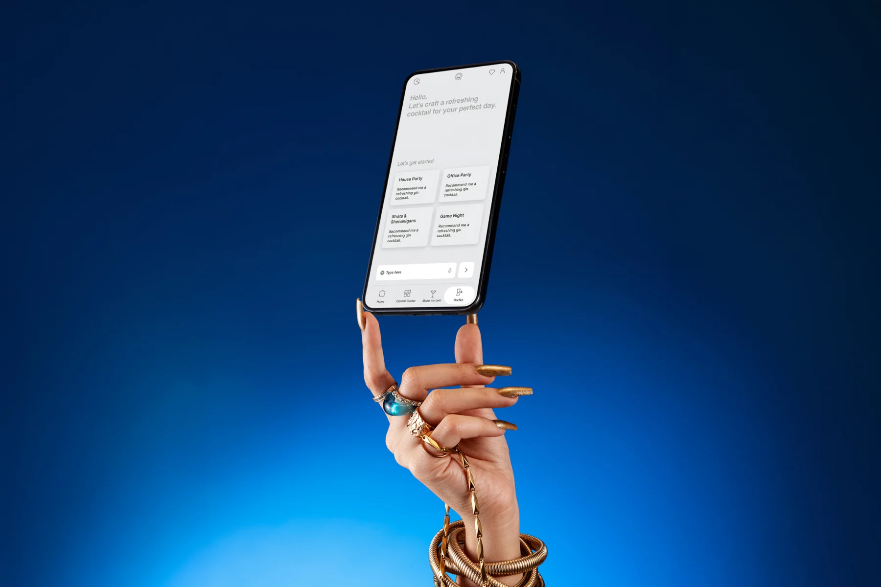 Cocktail recipe displayed on the Barsys app